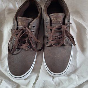 VANS Leather Brown Size 8.0 U.S.